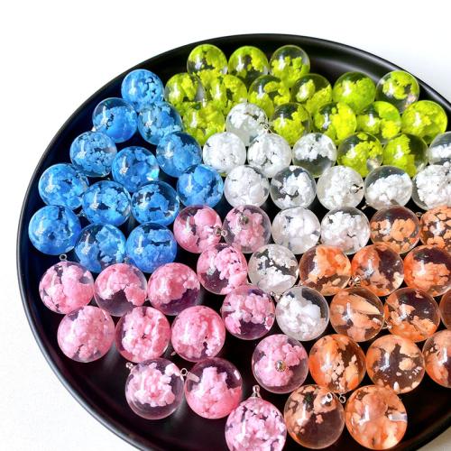 Resin Pendant, Round, DIY, more colors for choice, 20mm, 10PCs/Bag, Sold By Bag