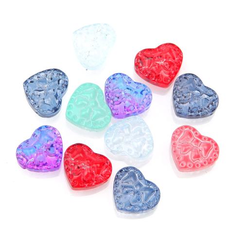 Fashion Glass Beads, Heart, DIY, more colors for choice, 14x16mm, 20PCs/Bag, Sold By Bag