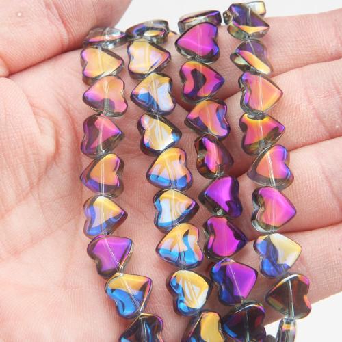 Fashion Glass Beads, Heart, DIY, more colors for choice, 10mm, 20PCs/Bag, Sold By Bag