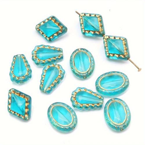 Acrylic Jewelry Beads, DIY & different designs for choice, blue, 50PCs/Bag, Sold By Bag