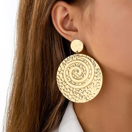 Tibetan Style Stud Earring, plated, for woman, gold, Sold By Pair