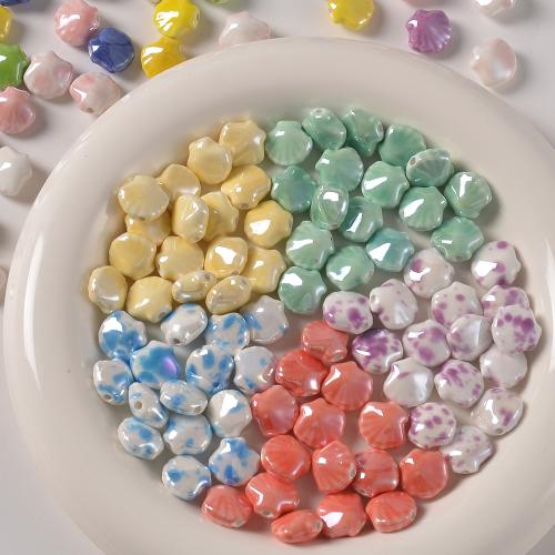 Porcelain Jewelry Beads, plated, DIY, more colors for choice, 10x12mm, Sold By PC