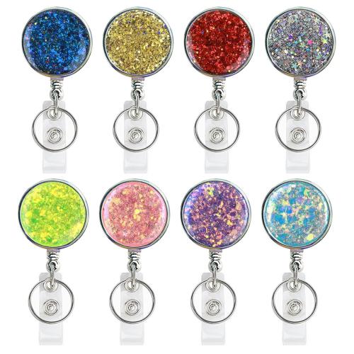 Tibetan Style Easy Pulling Buckle, with Sequins, portable & multifunctional & retractable, more colors for choice, Sold By PC