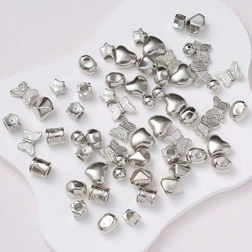 Acrylic Jewelry Beads, DIY & different styles for choice, silver color, Sold By Bag