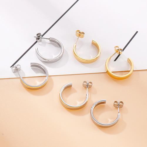 Stainless Steel Stud Earrings, 304 Stainless Steel, Vacuum Ion Plating, for woman, more colors for choice, Sold By Pair