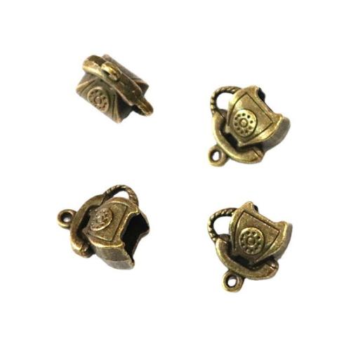 Tibetan Style Pendants, Telephone, antique brass color plated, DIY, 14x14x8mm, 60PCs/Bag, Sold By Bag