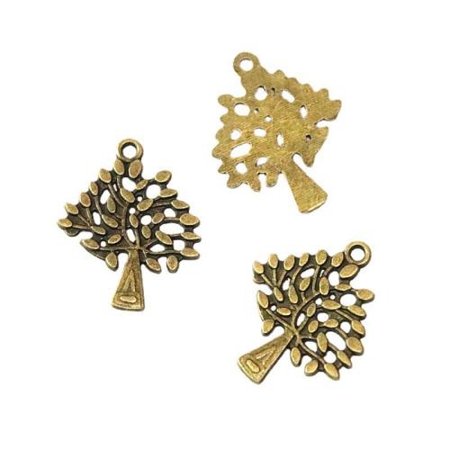 Tibetan Style Pendants, Tree, antique brass color plated, DIY, 29x24mm, 100PCs/Bag, Sold By Bag