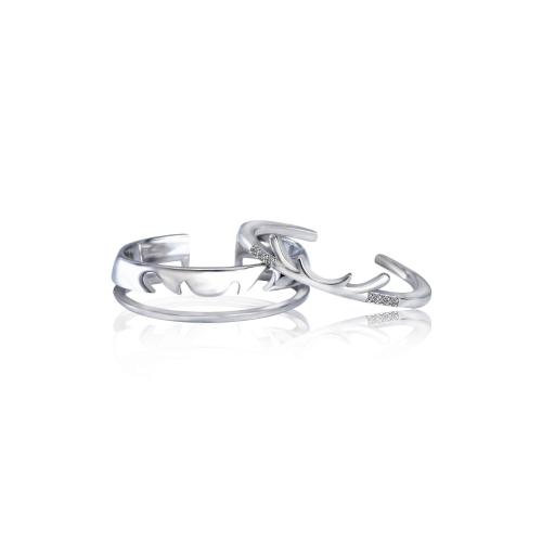 Bijoux de bague en argent sterling , Argent sterling 925, Conception de Noël & bijoux de mode & unisexe & styles différents pour le choix, 20x20mm, Vendu par PC