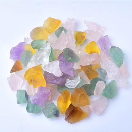 Fashion Decoration, Natural Fluorite, with Quartz, irregular, different size for choice, mixed colors, Sold By PC