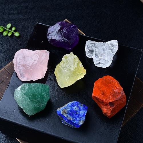 Fashion Decoration, Quartz, irregular, 7 pieces & different size for choice, mixed colors, Sold By Set