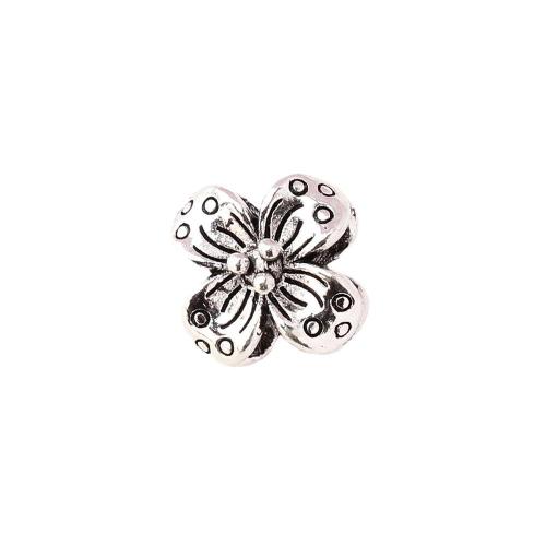 Perles d'espacement Bijoux, Argent sterling 925, fleur, Vintage & DIY, 8.50x7.50mm, Trou:Environ 3mm, Vendu par PC