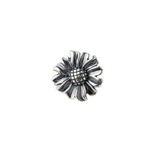 925 Sterling Silver Bracelet Findings, Sunflower, vintage & DIY, 11x10.20mm, Sold By PC