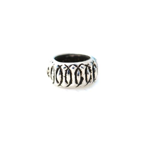 925 Sterling Silver Large Hole Bead, vintage & DIY, 6.20x3mm, Inner Diameter:Approx 4mm, Sold By PC