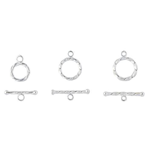 925 Sterling Silver Toggle Clasp, DIY & different size for choice, Sold By Set