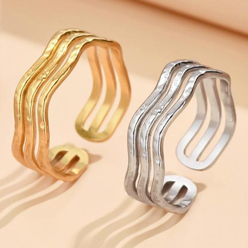 Stainless Steel Finger Ring, 304 Stainless Steel, fashion jewelry & for woman, more colors for choice, US Ring Size:7, Sold By PC