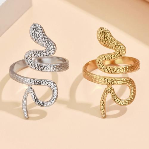 Stainless Steel Finger Ring, 304 Stainless Steel, Snake, fashion jewelry & for woman, more colors for choice, US Ring Size:7, Sold By PC