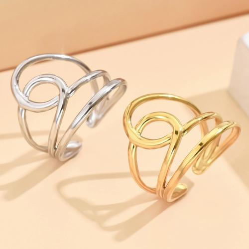 Stainless Steel Finger Ring, 304 Stainless Steel, fashion jewelry & for woman, more colors for choice, US Ring Size:7, Sold By PC