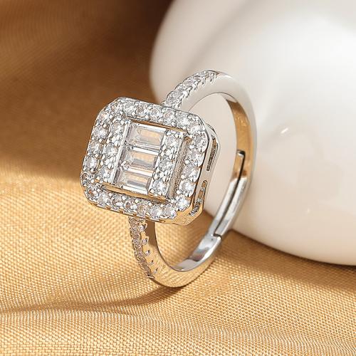 Cubic Zirconia Micro Pave Brass Ring, fashion jewelry & micro pave cubic zirconia & for woman, Sold By PC