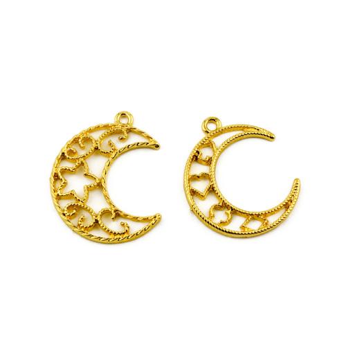 Tibetan Style Moon Pendants, gold color plated, DIY & different styles for choice, more colors for choice, 100PCs/Bag, Sold By Bag