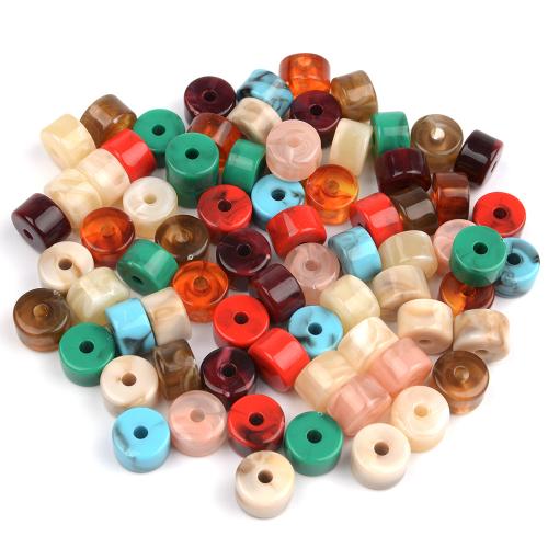 Acrylic Jewelry Beads, Column, DIY, mixed colors, 8x12mm, Hole:Approx 3mm, 30PCs/Bag, Sold By Bag