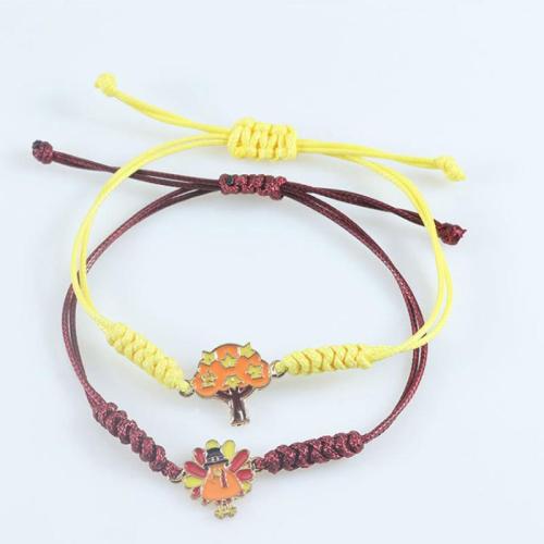 Tibetan Style Bracelet, with Polyester Cord, handmade, Halloween Design & different styles for choice & for woman, Length:6.29-11.81 Inch, Sold By PC