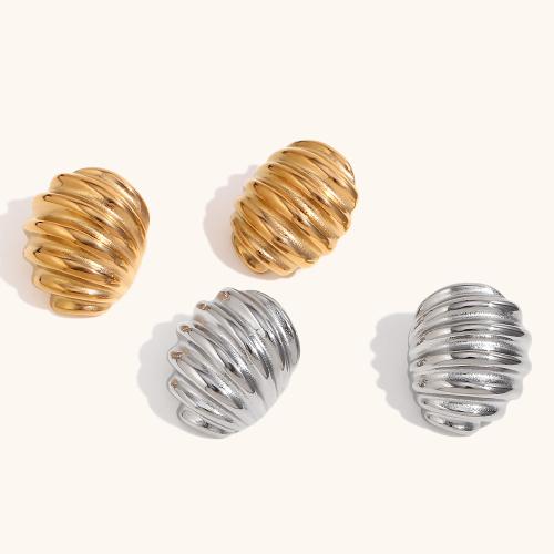 Stainless Steel Stud Earrings, 304 Stainless Steel, plated, fashion jewelry & for woman, more colors for choice, Sold By Pair