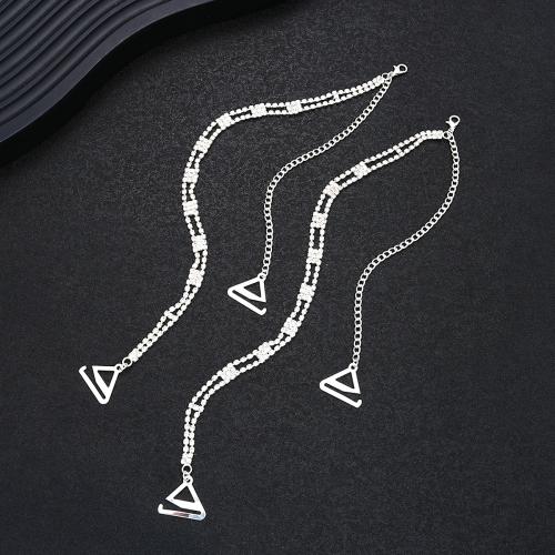 Body Chain Jewelry, Tibetan Style, plated, for woman & with rhinestone & hollow, more colors for choice, Sold By PC