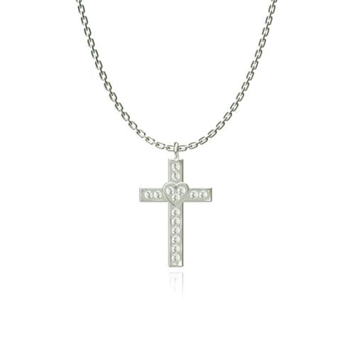 Titanium Steel Necklace, with 5CM extender chain, Cross, plated, different styles for choice & micro pave cubic zirconia & for woman, original color, Length:Approx 45 cm, Sold By PC