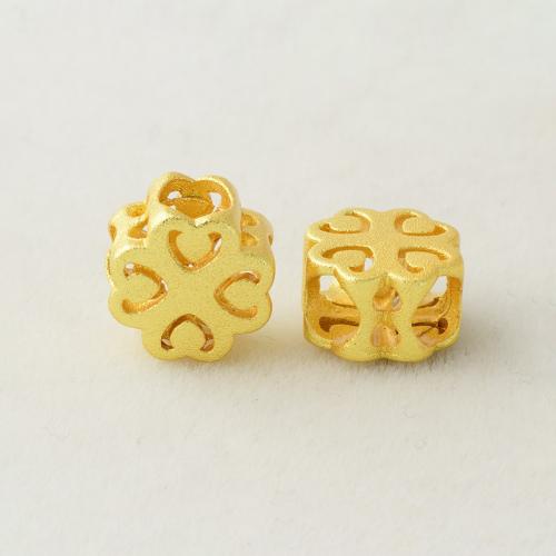 Brass Jewelry Beads, plated, DIY, golden, 11x7mm, Hole:Approx 5mm, Sold By PC