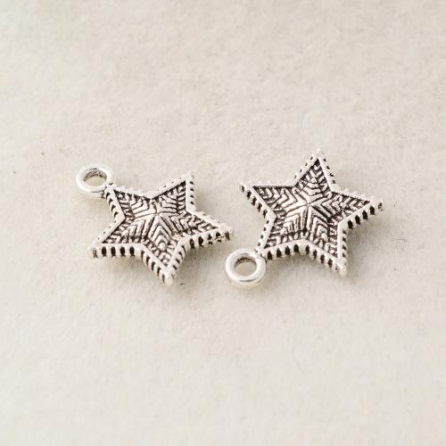 Tibetan Style Star Pendant, plated, DIY, more colors for choice, 12x14mm, Hole:Approx 1.7mm, Sold By PC