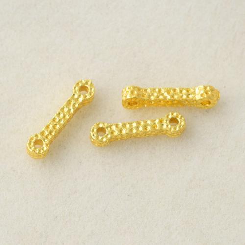 Messing Schmuck Verbinder, plattiert, DIY, goldfarben, 1.40x10mm, Bohrung:ca. 1mm, verkauft von PC