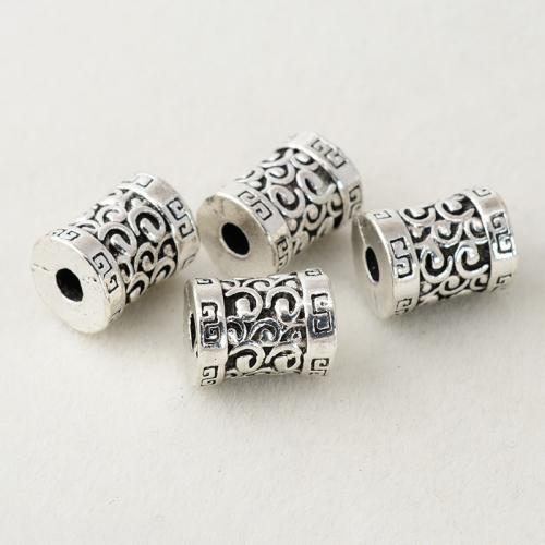 Tibetan Style Jewelry Beads, plated, DIY, silver color, 8x10.70mm, Hole:Approx 2.8mm, Sold By PC