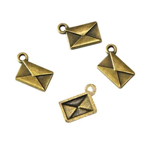 Tibetan Style Pendants, Envelope, antique brass color plated, DIY, 16x11.50mm, 100PCs/Bag, Sold By Bag