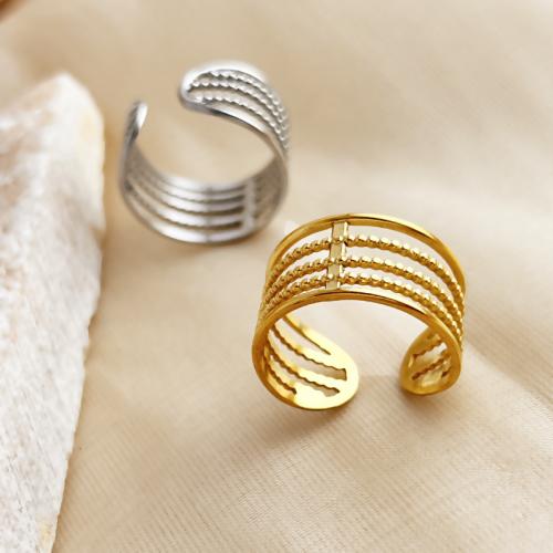 Stainless Steel Finger Ring, 304 Stainless Steel, fashion jewelry & for woman, more colors for choice, Sold By PC