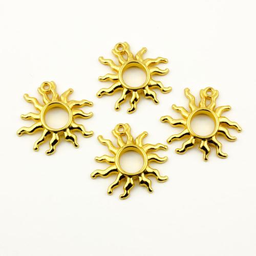 Tibetan Style Pendants, Sun, gold color plated, DIY, 100PCs/Bag, Sold By Bag