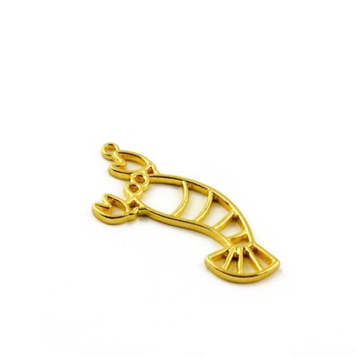 Tibetan Style Animal Pendants, Lobster, gold color plated, DIY, 19x47x2.10mm, 100PCs/Bag, Sold By Bag