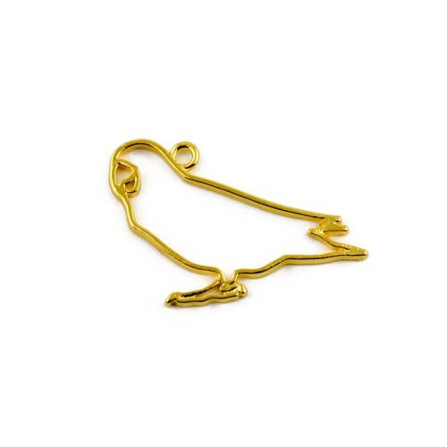 Pendentifs animaux en alliage de zinc, oiseau, Placage de couleur d'or, DIY, 100PC/sac, Vendu par sac