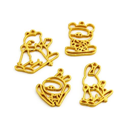 Tibetan Style Animal Pendants, gold color plated, DIY & different styles for choice, more colors for choice, 100PCs/Bag, Sold By Bag