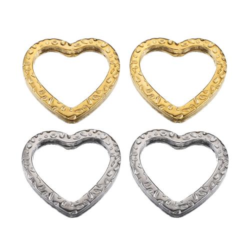 Stainless Steel Heart Pendants, 304 Stainless Steel, plated, DIY, more colors for choice, 19x17mm, 10PCs/Bag, Sold By Bag