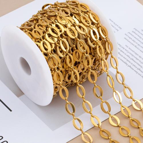 Stainless Steel Jewelry Chain, 304 Stainless Steel, gold color plated, DIY, 1m/Bag, Sold By Bag