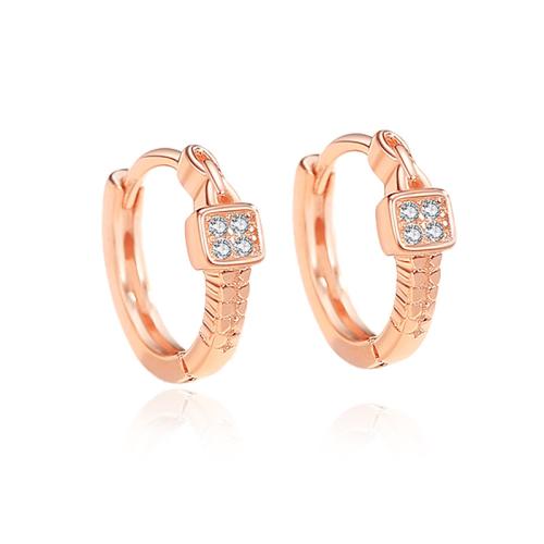 Pendientes de Micro Pavé de Zirconía Cúbica en Plata de Ley, plata de ley 925, micro arcilla de zirconia cúbica & para mujer, más colores para la opción, 11.30mm, Vendido por Par