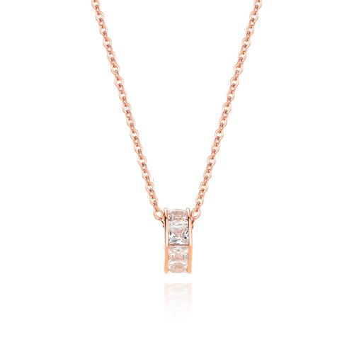 Cubic Zircon Micro Pave 925 Sterling Silver Necklace, with 5CM extender chain, micro pave cubic zirconia & for woman, more colors for choice, Length:Approx 40 cm, Sold By PC