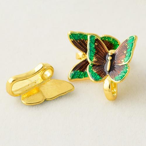 Brass Jewelry Clasps, DIY & enamel, golden, Sold By PC