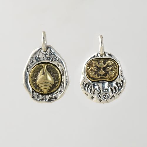 Brass Jewelry Pendants, plated, DIY & different styles for choice, silver color, Sold By PC