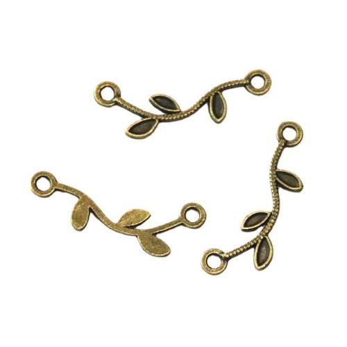 Tibetan Style Connector, Branch, antique brass color plated, DIY & 1/1 loop, 27.10x9mm, 200PCs/Bag, Sold By Bag