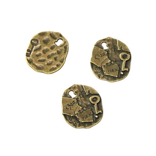 Tibetan Style Pendants, antique brass color plated, DIY, 19.70x18mm, 60PCs/Bag, Sold By Bag