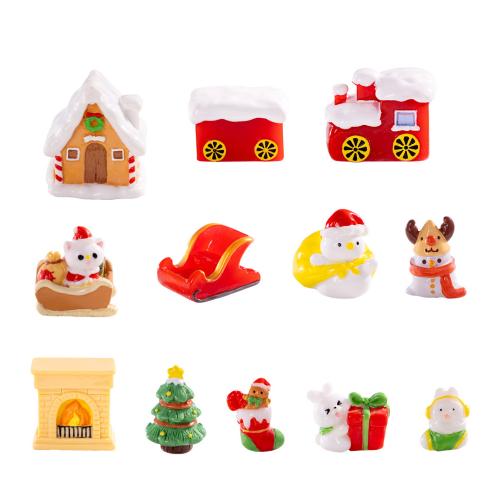 Christmas Decoration, Resin, Different Shape for Choice & Christmas Design, more colors for choice, 20PCs/Bag, Sold By Bag