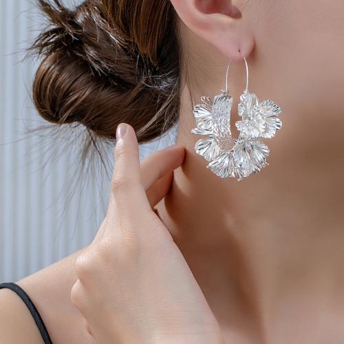 Tibetan Style Drop Earrings, petals, plated, for woman, more colors for choice, Sold By Pair