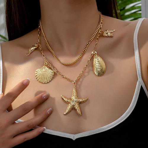 Tibetan Style Jewelry Necklace, plated, different styles for choice & for woman, gold, Sold By PC