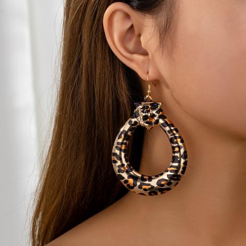 Tibetan Style Drop Earrings, plated, for woman, gold, Sold By Pair